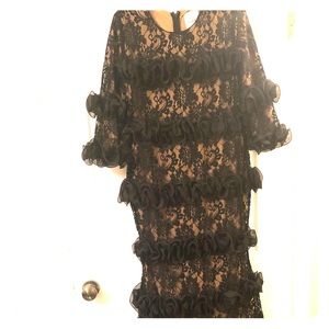 Black and Tan Lace Dress